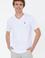 Erkek Beyaz Basic Bisiklet Yaka Tişört
