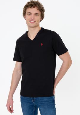 Erkek Siyah Bisiklet Yaka Basic T-Shirt - 50249152011