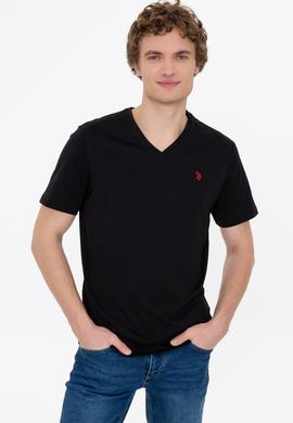 Erkek Siyah Bisiklet Yaka Basic T-Shirt - 50249152011