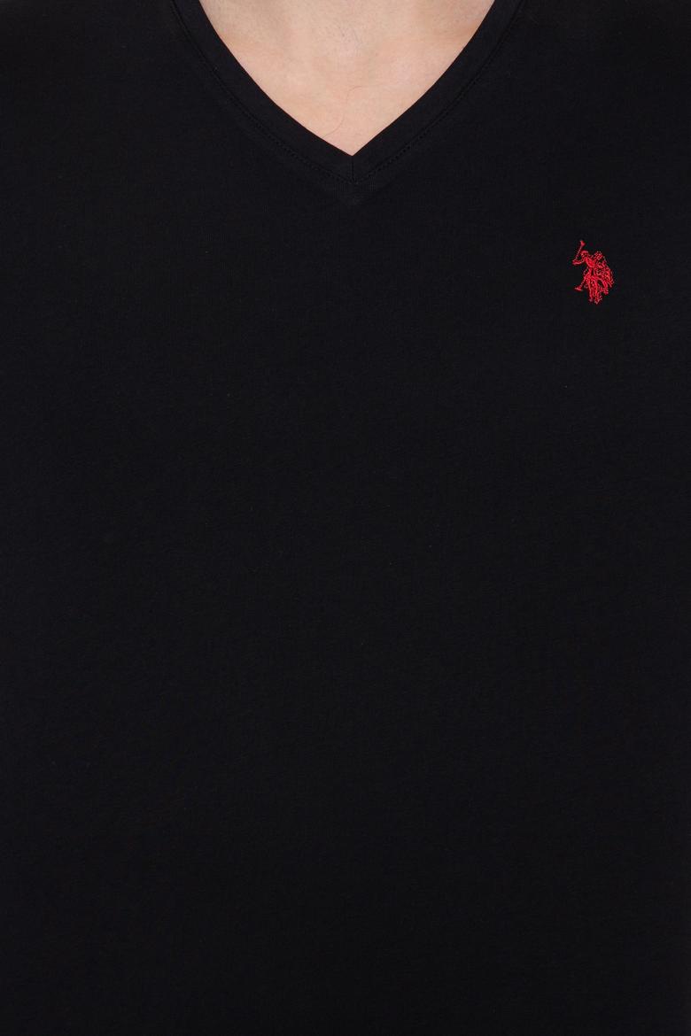 Erkek Siyah Bisiklet Yaka Basic T-Shirt - 50249152011