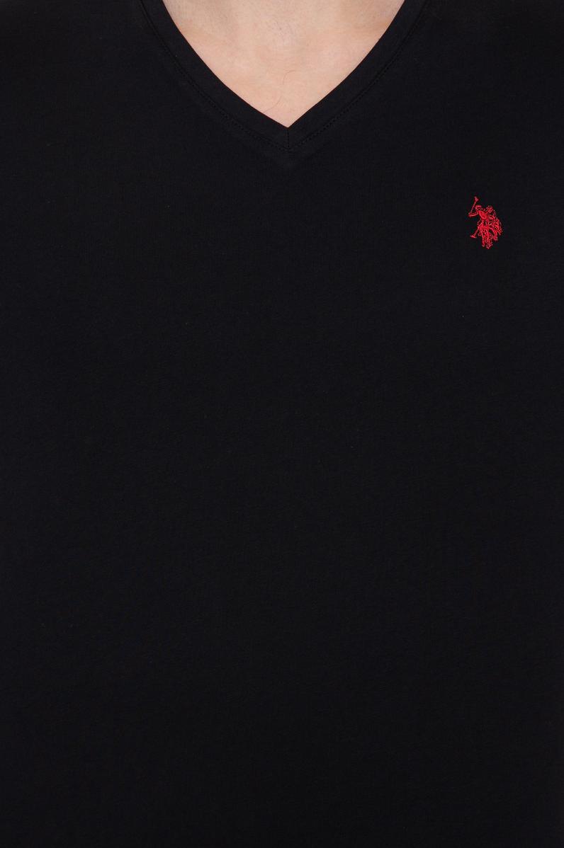 Erkek Siyah Bisiklet Yaka Basic T-Shirt