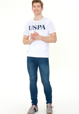 Erkek Beyaz Basic Bisiklet Yaka Tişört - 50248569007