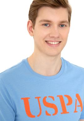 Erkek Koyu Mavi Basic Bisiklet Yaka Tişört - 50248569029