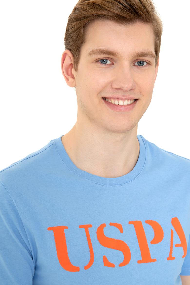 Erkek Koyu Mavi Basic Bisiklet Yaka Tişört - 50248569029