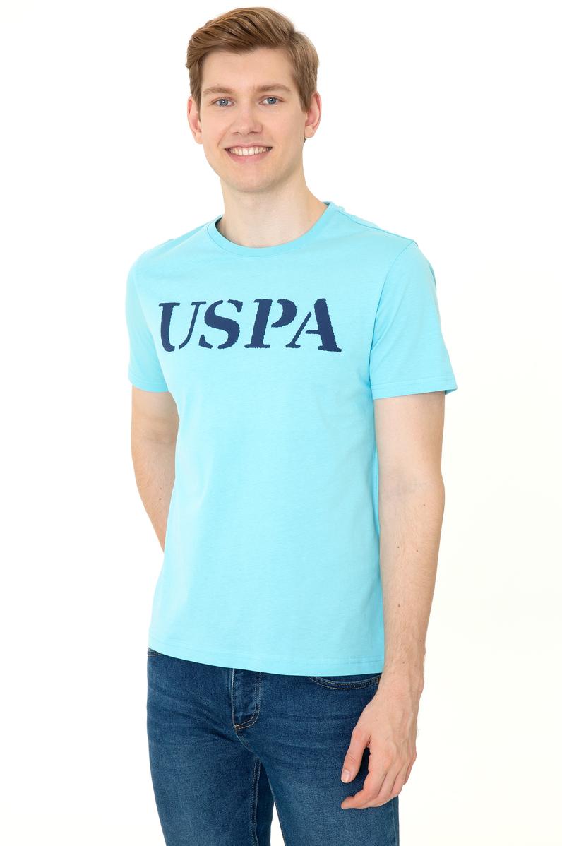 Erkek Turkuaz Basic Bisiklet Yaka Tişört