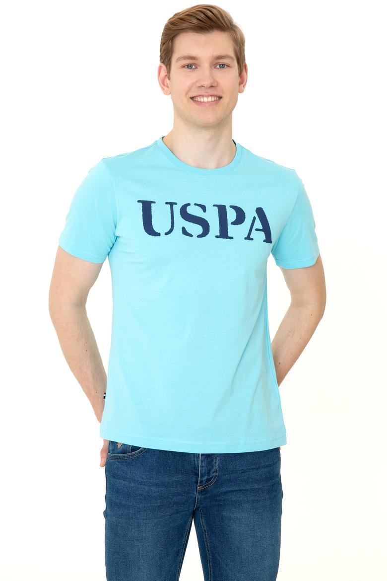 Erkek Turkuaz Basic Bisiklet Yaka Tişört - 50248569082