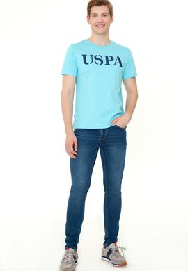 Erkek Turkuaz Basic Bisiklet Yaka Tişört - 50248569082