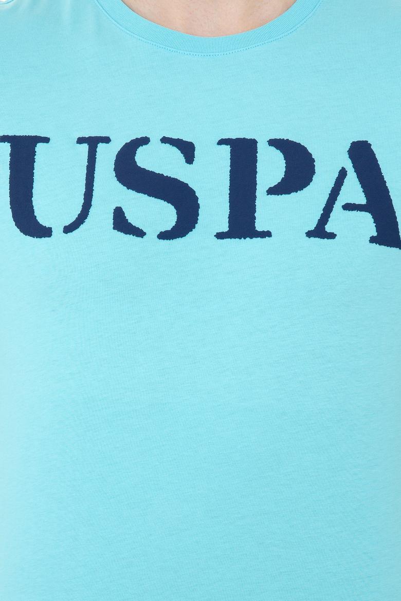 Erkek Turkuaz Basic Bisiklet Yaka Tişört - 50248569082