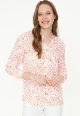 Kadın Turuncu Uzun Kollu Gömlek - 50247291013