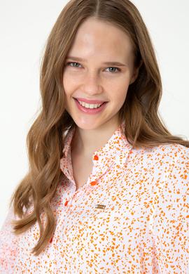 Kadın Turuncu Uzun Kollu Gömlek - 50247291013