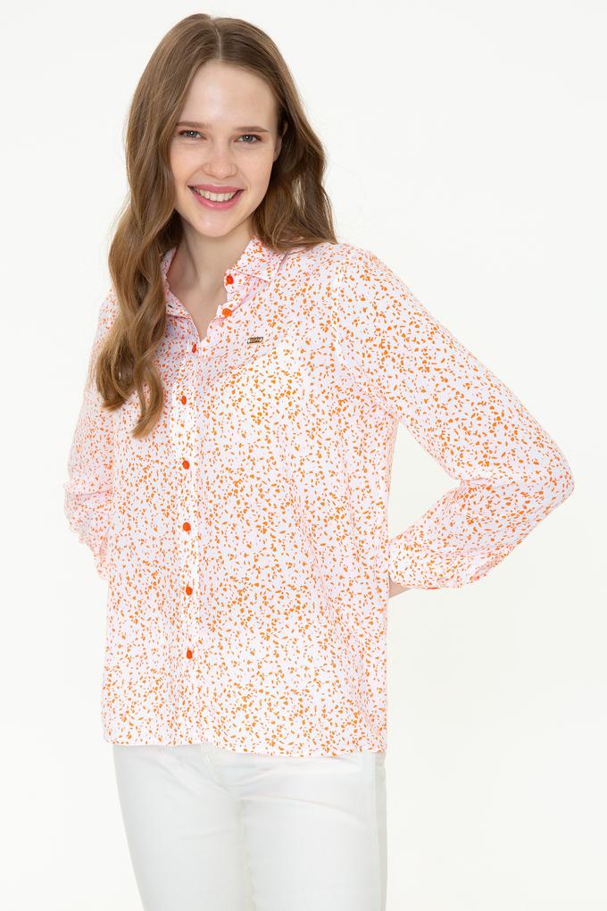 Kadın Turuncu Uzun Kollu Gömlek