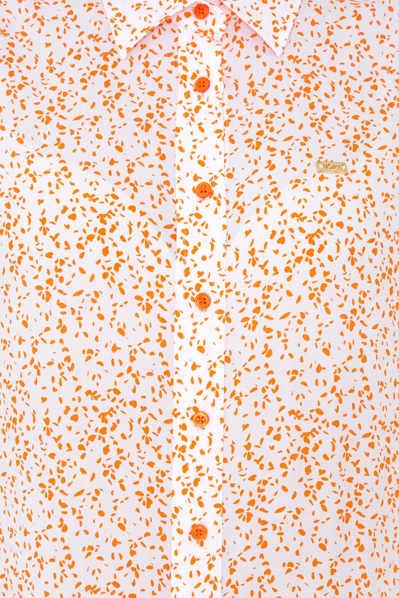 Kadın Turuncu Uzun Kollu Gömlek - 50247291013