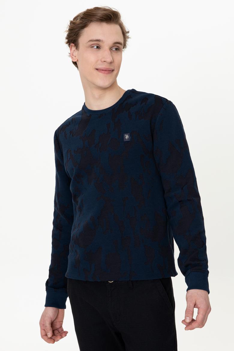 Erkek Lacivert Bisiklet Yaka Sweatshirt - 50241362019