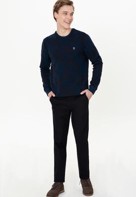 Erkek Lacivert Bisiklet Yaka Sweatshirt - 50241362019