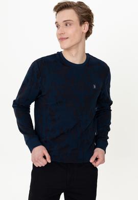 Erkek Lacivert Bisiklet Yaka Sweatshirt - 50241362019