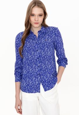 Kadın Mavi Uzun Kollu Gömlek - 50247291003