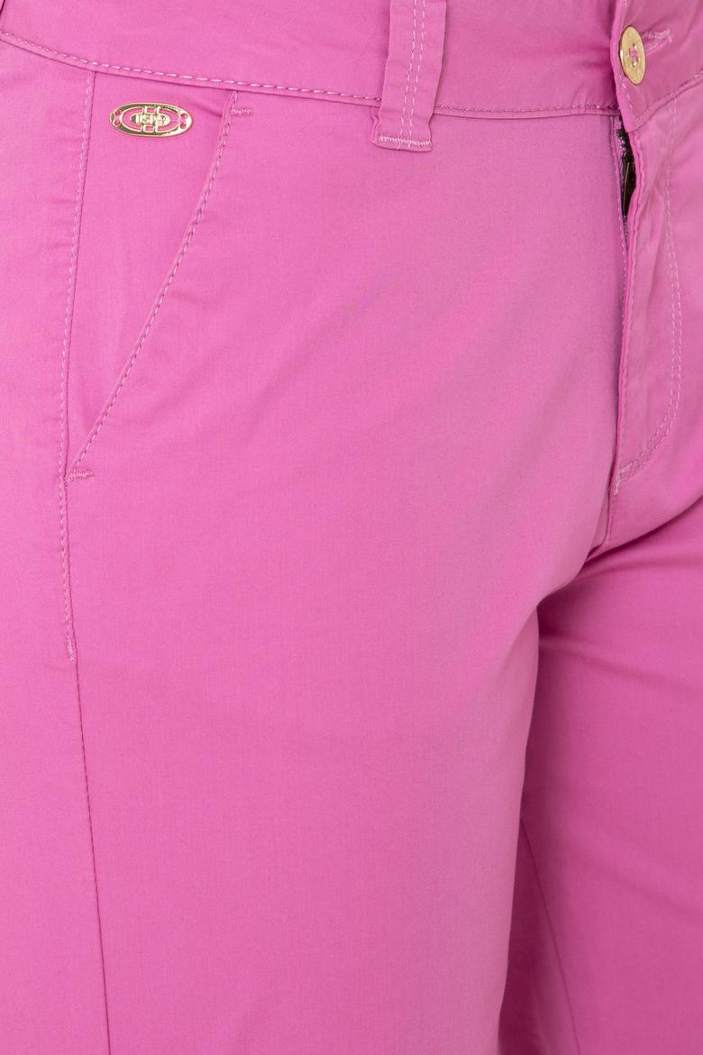 Kadın Pembe Dokuma Şort - 50246039058