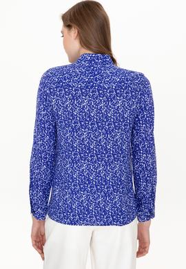 Kadın Mavi Uzun Kollu Gömlek - 50247291003