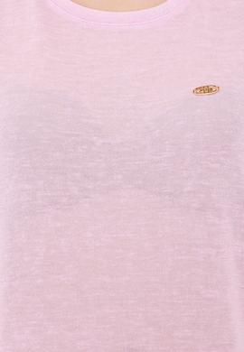 Kadın Manolya Bisiklet Yaka Tişört - 50247099028