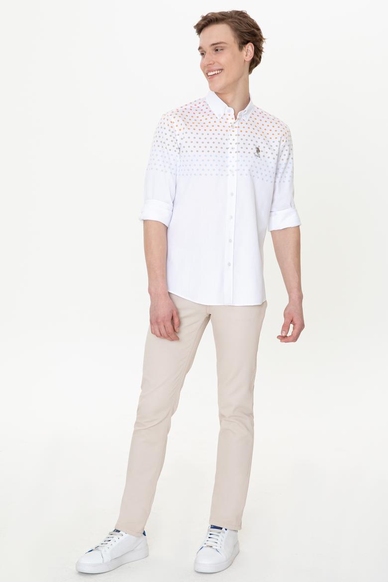 Erkek Bej Kanvas Pantolon