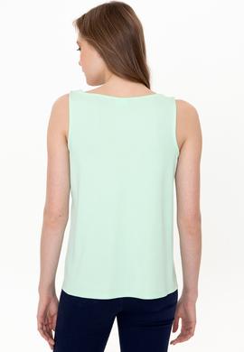 Kadın Mint Kolsuz Tişört - 50248910013