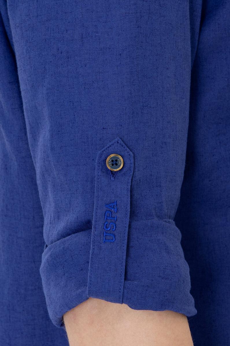 Erkek Mavi Uzun Kollu Basic Gömlek