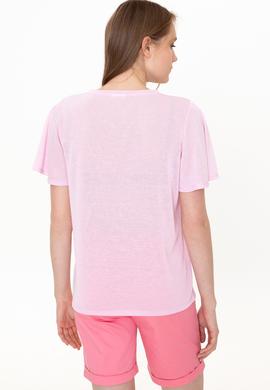 Kadın Manolya Bisiklet Yaka Tişört - 50247099028