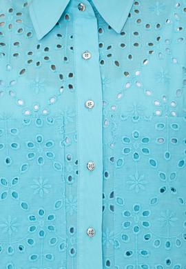 Kadın Turkuaz Kısa Kollu Gömlek - 50249561009