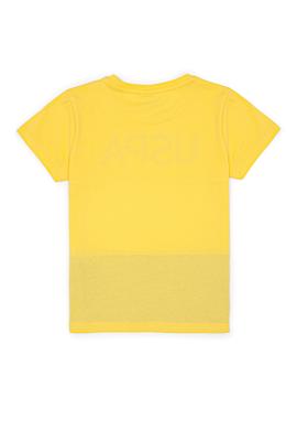 Çocuk Açık Sarı Bisiklet Yaka Tişört - 50247344042