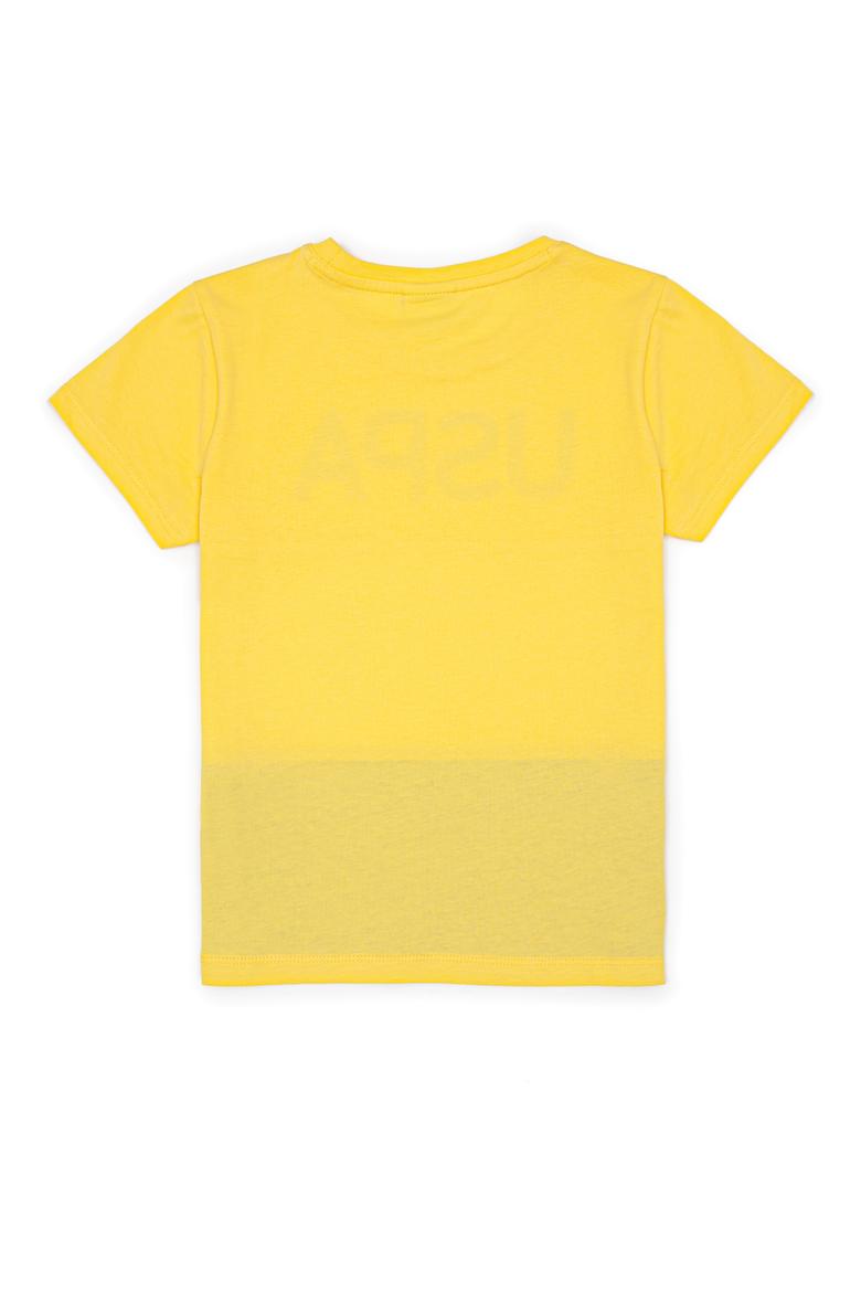 Çocuk Açık Sarı Bisiklet Yaka Tişört - 50247344042