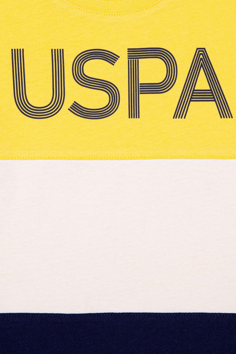 Çocuk Açık Sarı Bisiklet Yaka Tişört - 50247344042