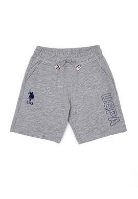 Çocuk Gri Melanj Örme Şort - 50248948012