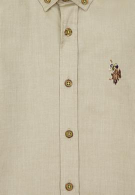 Erkek Çocuk Koyu Haki Uzun Kollu Basic Gömlek - 50247649092