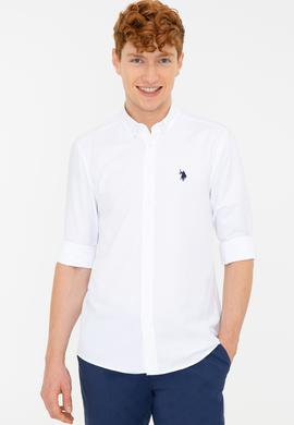 Erkek Beyaz Gömlek Uzunkol Basic - 50249786016
