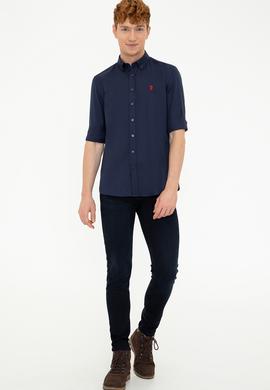 Erkek Lacivert Gömlek Uzunkol Basic - 50249786042