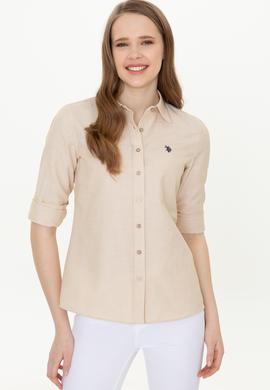 Kadın Camel Uzun Kollu Basic Gömlek - 50249850062