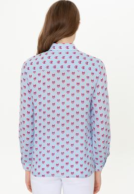 Kadın Açık Mavi Uzun Kollu Gömlek - 50249535002