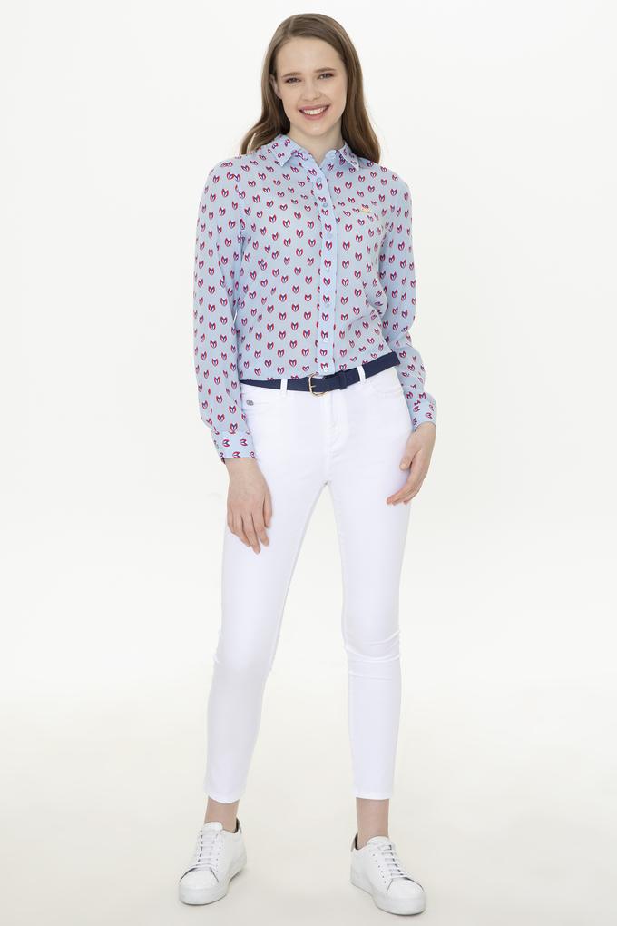 Kadın Açık Mavi Uzun Kollu Gömlek