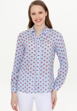 Kadın Açık Mavi Uzun Kollu Gömlek - 50249535002