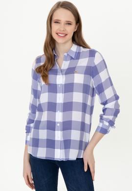 Kadın Mavi Uzun Kollu Gömlek - 50251758002