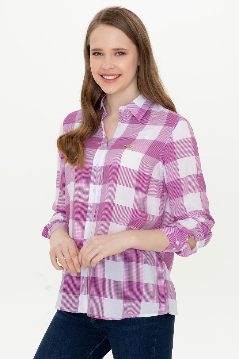 Kadın Menekşe Uzun Kollu Gömlek - 50251758012