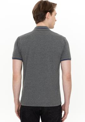 Erkek Antrasit Melanj Basic Tişört - 50247371091