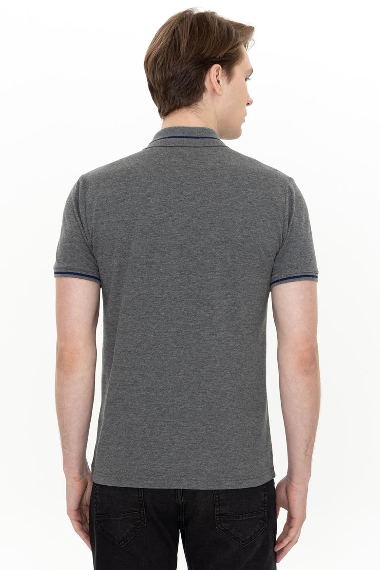 Erkek Antrasit Melanj Basic Tişört - 50247371091