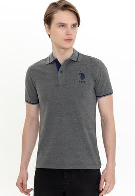 Erkek Antrasit Melanj Basic Tişört - 50247371091