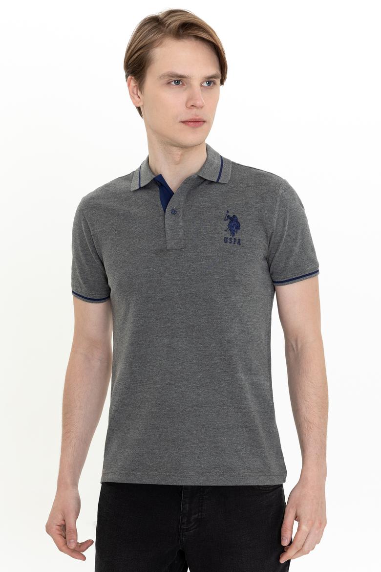 Erkek Antrasit Melanj Basic Tişört - 50247371091