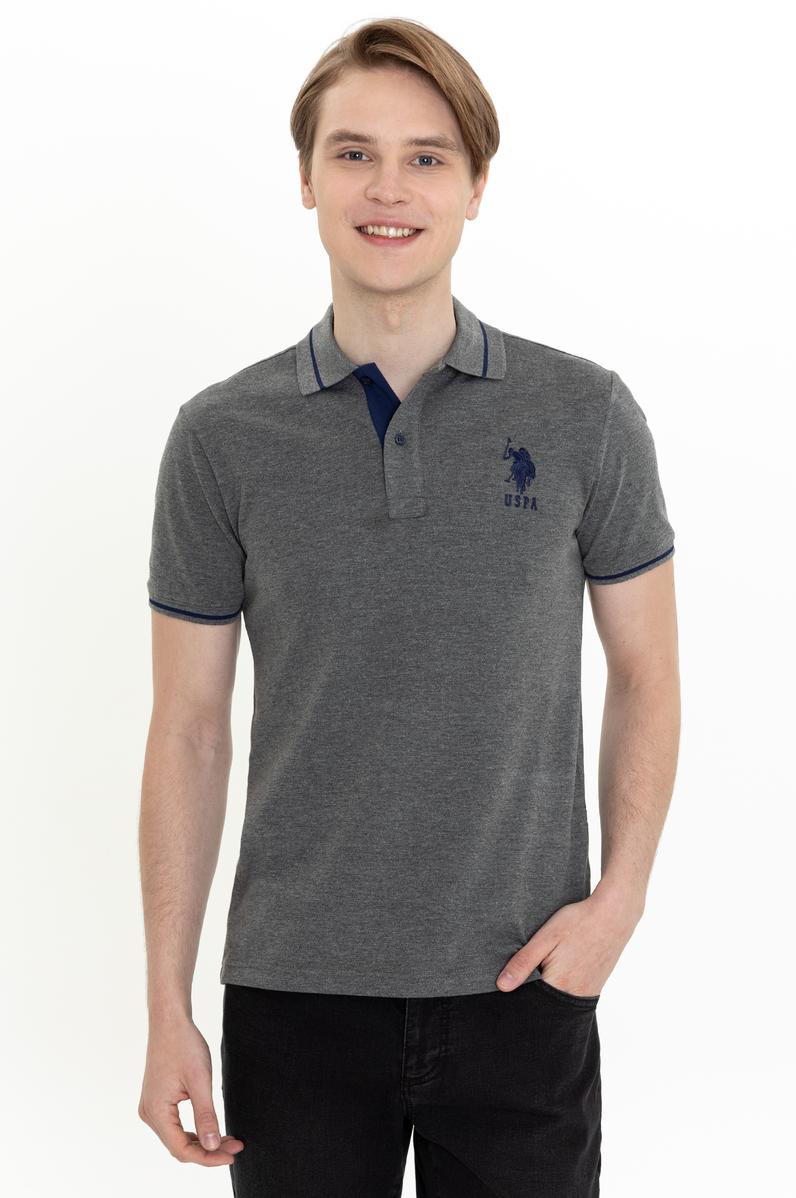 Erkek Antrasit Melanj Basic Tişört