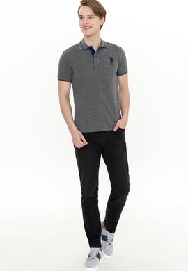 Erkek Antrasit Melanj Basic Tişört - 50247371091