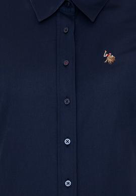 Kadın Lacivert Uzun Kollu Basic Gömlek - 50246454042