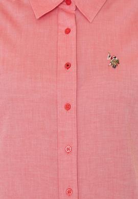 Kadın Kırmızı Uzun Kollu Basic Gömlek - 50246454096