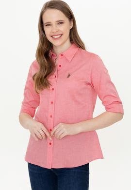 Kadın Kırmızı Uzun Kollu Basic Gömlek - 50246454096